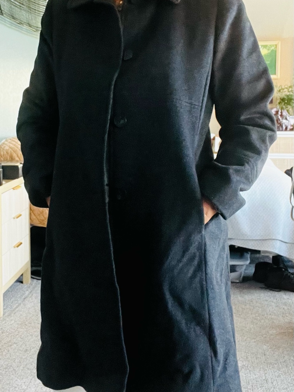 Larry Levine Black Women's Pea Coat
